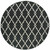 Homeroots Home Decor 8' Round Black and Ivory Trellis Indoor Outdoor Area Rug