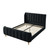 Black Solid Wood Queen Tufted Upholstered Velvet Bed Frame