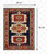 3' x 5' Blue Red Machine Woven Medallions Indoor Area Rug - 4512822861753