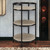 Black and Gray Steel Round Rolling Bar Cart