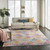 Homeroots Home Decor Muted Brights Floral Diamond Area Rug, 8' x 10', Distressed Finish