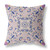 18" X 18" Purple And Blue Broadcloth Floral Throw Pillow