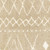 Homeroots Home Decor 8' x 10' Geometric Area Rug, Sand and Ivory, Power Loom Stain Resistant