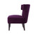 30" Purple and Black Velvet Tufted Wingback Chair