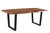 78" Brown And Black Solid Wood And Metal Dining Table