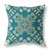 20" X 20" Green And Yellow Broadcloth Floral Throw Pillow