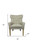 28" Taupe 100% Polyester And Natural Tufted Arm Chair