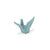 5" Baby Blue Cast Iron Bird Hand Painted Tabletop Sculpture