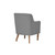 32" Gray And Brown Linen Tufted Arm Chair