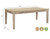 59" White Solid Wood Dining Table