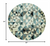 8' Beige Blue And Gray Geometric Round Rug