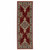 2' X 6' Red Black Beige And Blue Oriental Power Loom Stain Resistant Runner Rug With Fringe