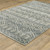 Homeroots Home Decor 10' x 13' Blue and Grey Geometric Power Loom Stain Resistant Area Rug
