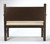 48" Off White 100% Cotton And Dark Brown Ottoman