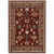 Homeroots Home Decor 3' x 5' Oriental Area Rug, Red Black Ivory and Brown, With Fringe