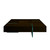 47" Dark Brown and Clear Wood and Glass Square Low Coffee Table