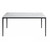 63" White and Black Sintered Stone and Steel Dining Table