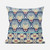 16x16 Yellow Gray Blown Seam Broadcloth Floral Throw Pillow