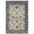 8' X 11' Ivory And Blue Oriental Power Loom Stain Resistant Area Rug