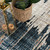 Homeroots Home Decor 8' x 11' Blue and Red Mod Distressed Area Rug