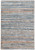 Homeroots Home Decor 5' x 8' Ivory Blue and Orange Striped Power Loom Stain Resistant Area Rug