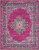 Homeroots Home Decor Fuchsia and Blue Distressed Area Rug, 8' x 10', Distressed Finish