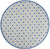 8’ Round Blue and Gray Indoor Outdoor Area Rug - 4512822815053