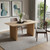 79" Natural Wood Double Pedestal Base Dining Table