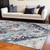 6' X 9' Blue and Ivory Medallion Area Rug