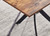 47" Brown and Black Wood and Metal Cross Leg Base Dining Table