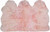 Homeroots Home Decor 3' x 5' Pink Natural Sheepskin Area Rug