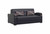 74" Black Faux Leather Convertible Futon Sleeper Sofa And Toss Pillows With Storage