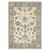 Homeroots Home Decor 3' x 5' Oriental Power Loom Area Rug, Ivory Blue Grey Teal Gold Green and Rust Colors, With Fringe