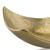 13" Gold Aluminum Modern Scoop Centerpiece Bowl