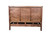 Brown Carved Abstract Solid Wood King Bed Frame