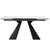79" White and Black Sintered Stone and Steel Extendable Dining Table