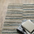 5' X 8' Teal Blue Grey And Tan Geometric Power Loom Stain Resistant Area Rug - 606114587620