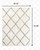 4’ x 6’ Ivory and Gray Geometric Lattice Area Rug - 4512822849478