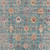 2' x 3' Teal Blue Floral Power Loom Area Rug With Fringe