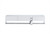 91" X 18" X 19" White Stainless Steel TV Unit