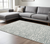 8' X 10' Gray and Ivory Striped Distressed Non Skid Area Rug