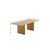79" Natural Solid Wood Double Pedestal Base Square Dining Table