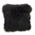 20" Black Genuine Tibetan Lamb Fur Pillow With Microsuede Backing