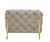 Three Piece Beige Velvet Six Person Seating Set