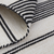 8' X 11' Black And White Striped Dhurrie Hand Woven Stain Resistant Area Rug