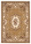 Homeroots Home Decor 8'x11' Beige Ivory Machine Woven Hand Carved Floral Medallion Indoor Area Rug, Beige Ivory, 8'x11'