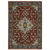 7' X 10' Red And Blue Oriental Area Rug With Fringe