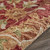 6' Round Rustic Red Scalloped Edge Area Rug