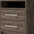20" Dark Brown Wood Two Drawer Nightstand