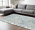 10' X 13' Blue And Ivory Wool Geometric Hand Tufted Area Rug